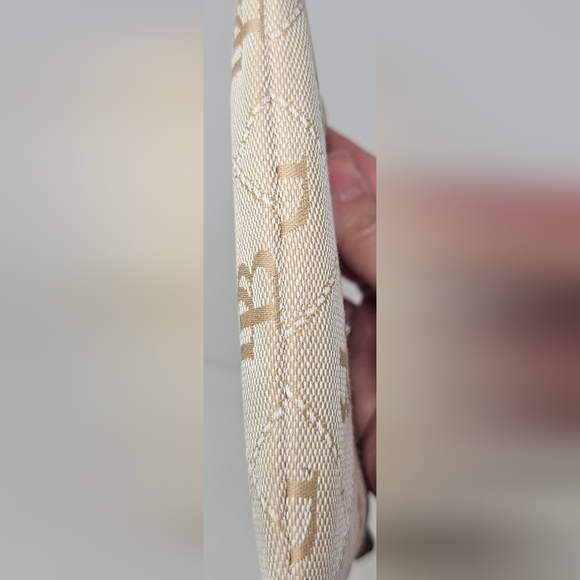 *SOLD*Dooney & Bourke Signature Brown/Beige Wristlet Wallet Pouch Coin Keychain - Picture 5 of 15